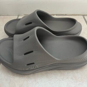 Hoka Charcoal Slide Sandals